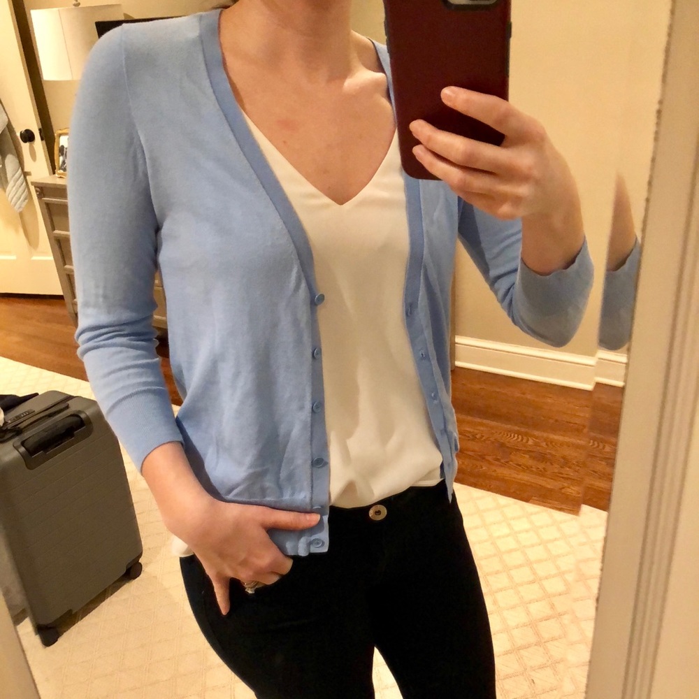 Jcrew Light Blue Cardigan - barely worn